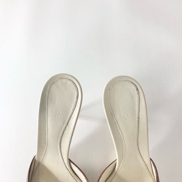 Gucci Retro Vintage Horsebit Monogram Leather Slip On Mules Slides Sandals 36 - Picture 5 of 13